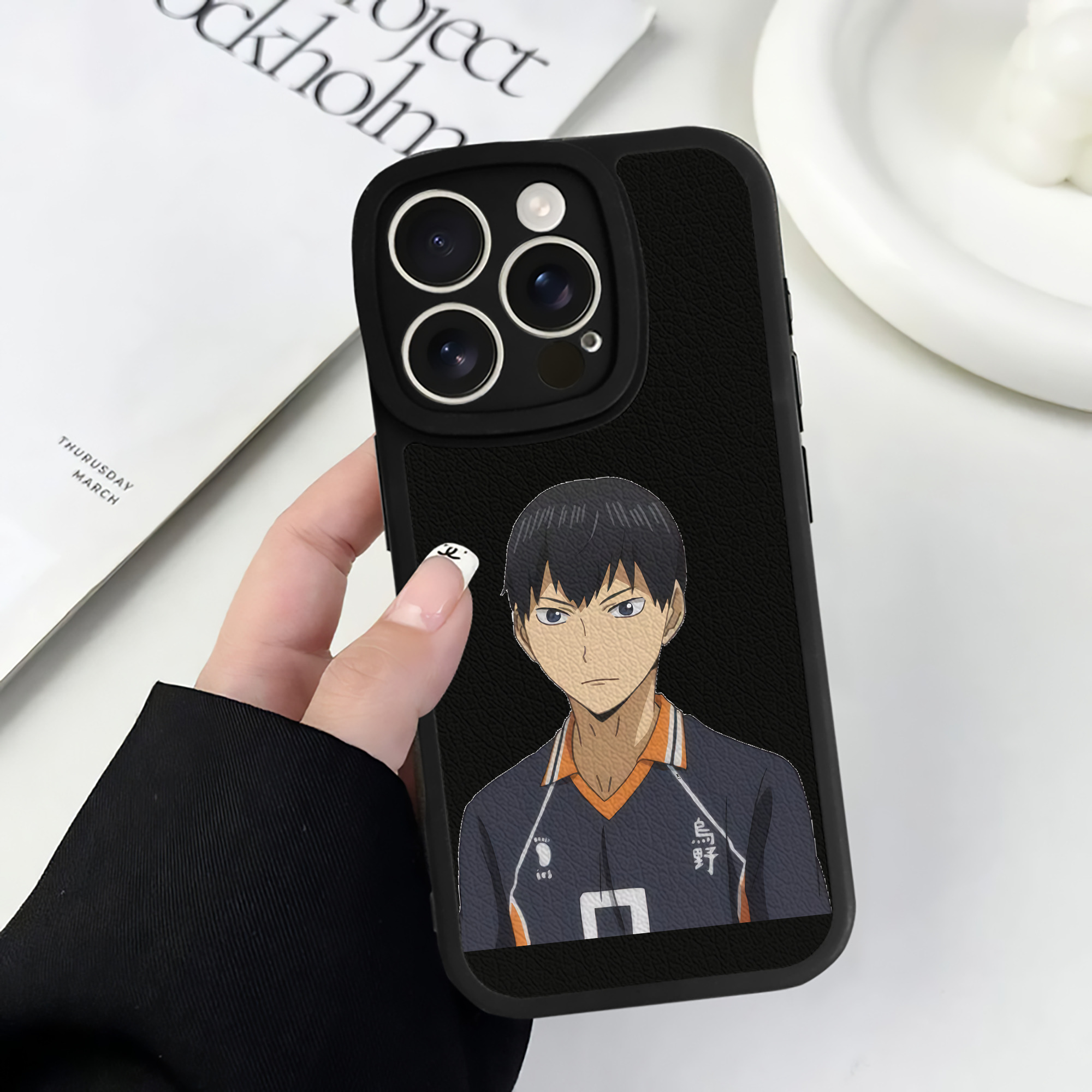 （画像用） ハイキュー!! Haikyu!! 【iPhone 16シリーズ対応】シリコンスマホケース（レザー調） 材質：シリコン